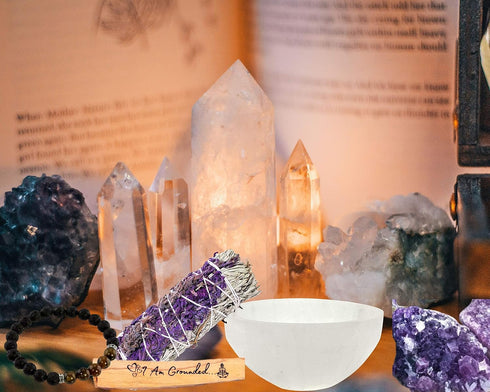 Worldly Finds Selenite Crystal Smudge Bowl, 7 Sizes, Hand-Carved, Moroccan Crystal Holder to Charge, Cleanse Crystals, Charging Selenite Bowl, Spi...