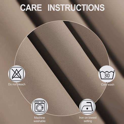 LEMOMO Cappuccino Blackout Curtains 38 x 54 Inch Length/Set of 2 Curtain Panels/Thermal Insulated Room Darkening Blackout Curtains for Bedroom...