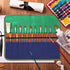 Paint Brush Roll Up Case, Heavy Duty 16oz Waxed Canvas Paintbrush Holder, 20 Pockets & Tie Rope Pencil Storage Roll - 17" W x 13" L - Green...