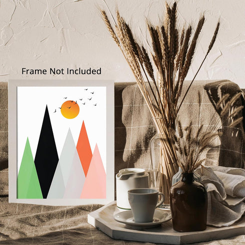 Posterizer 1 pcs-Mountains-Modern Minimal Chic Design-Abstract & Modern Art-Landscape & Nature Art- Decor for Home & Office- unframed wall art...