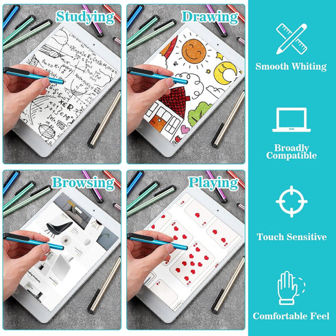 10 Pcs Touch Screen Stylus Pens, Tablet Pens for Tablets, High Precision Universal Stylus Touchscreen Stylus Mobile Phone Pen for All Universal To...