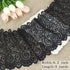 IDONGCAI Black Wide Elastic Lace Trim for Sewing Lace Ribbon Lace Fabric by The yard Stretch Lace Trim (Black, 6.2 inch×5 yards)...