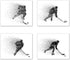 Hockey Wall Art Prints,Set of 4 (8x10) Unframed Hockey Posters,Hockey Room Decor For Men Kids Teenagers -Ice Hockey Poster Set For Bedroom Man Cav...