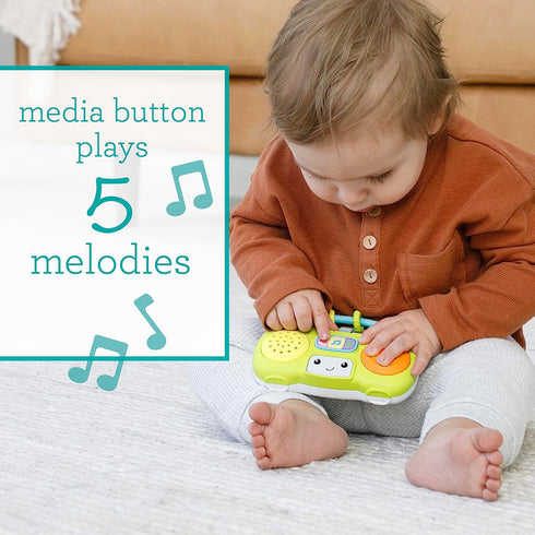 Infantino Music & Light Pretend Mini Boombox - Fine Motor Skills with Melodies & Sounds for Infants & Toddlers, 6M+...