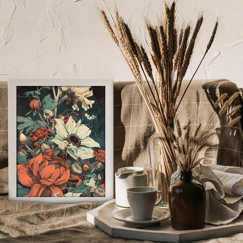 Posterizer 1 pcs-artistic surreal beautiful flowers-Floral & Botanical Art-Abstract & Modern Art-Decor for Home & Office- UNFRAMED Wall Art...