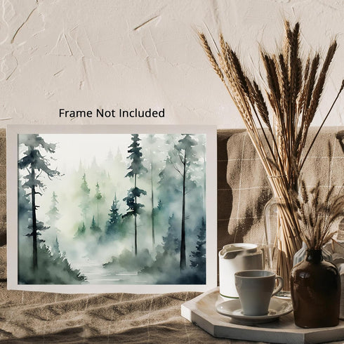 Posterizer 1 pcs- mountains and trees beautiful landscape nature 9-Landscape & Nature Art-Floral Botanical Art- Decor for Home & Office- unframed ...