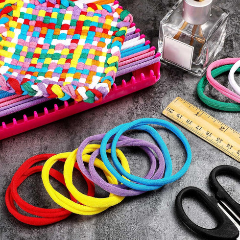 Blulu 288 Pieces Loom Potholder Loops Weaving Loom Loops Weaving Craft Loops with Multiple Colors for DIY Crafts Supplies, Compatible with 7 Inch ...