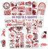 Pack 50 PCS Oral Throat Cancer Awareness Stickers Decorative Ribbon Car Bumper Water Bottle Laptop Vehicle Vinyl Decals Waterproof for Survivor Fi...