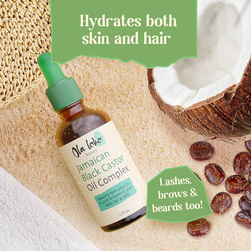 Jamaican Black Castor Oil for Hair Growth - Pure Black Jamaican Castor Oil with Jojoba & Sesame Oil, Jamaican Castor Oil for Skin, Hair & Nails, N...