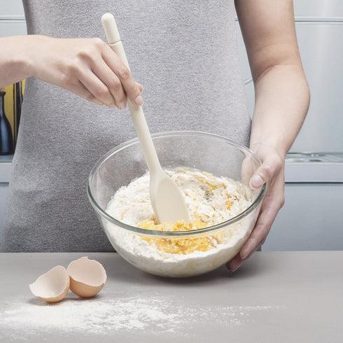 Zeal Scratch Non-Stick Cooking Spoon, Silicone, Cream, 30 cm...