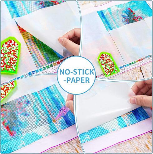 Tenare 240 Pieces Diamond Painting Release Paper Double Sided Release Paper Nonstick Cover Replacement for Diamond Painting Supplies, 2 Sizes, 6 x...