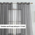 HLC.ME 2 Piece Semi Sheer Voile Light Filtering Window Curtain Grommet Panels for Bedroom, Living Room & Dining Room - Charcoal Grey - 54 W x 72 i...