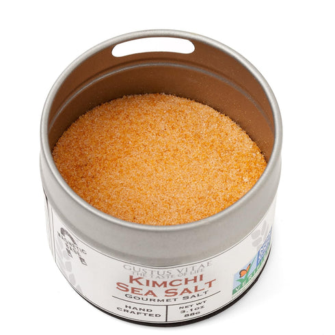 Kimchi Sea Salt - Authentic Gourmet Infused Sea Salt - Non GMO - Magnetic Tins - Sustainable - Grown in USA - All Natural - Not Irradiated - Craft...