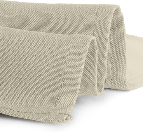 Gee Di Moda Square Tablecloth - 70 x 70 Inch Ivory Table Cloth for Medium Square or Round Tables - Heavy Duty Washable Fabric - for Buffet Table, ...
