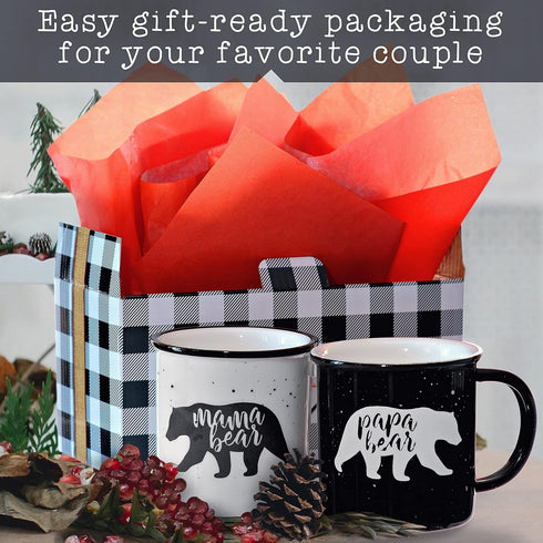Mama Bear Papa Bear Mug Set of 2, Mom Dad Gift, Parents Couple Coffee Mug...