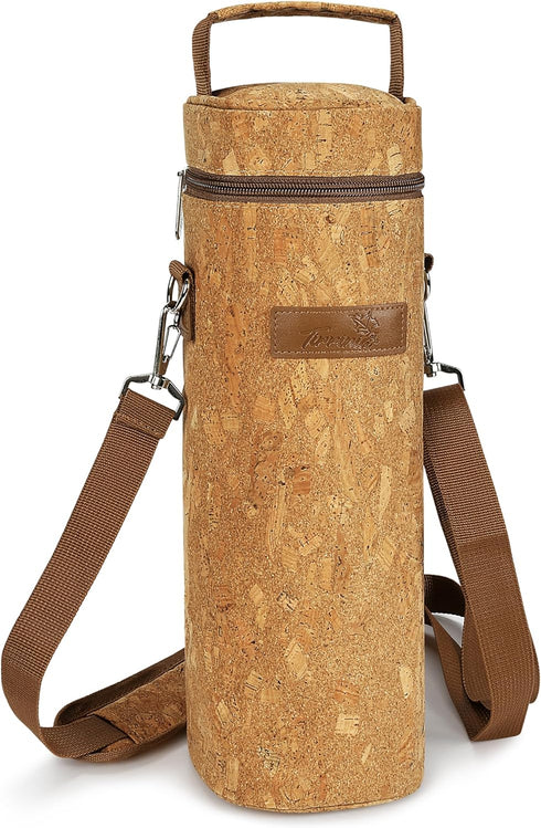 Tirrinia Single Bottle Wine Tote Bag, Insulated Travel Wine Cooler Carrier with Shoulder Strap for Picnic, Party, BYOB Restaurant, Portable One Bo...