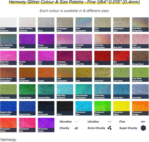 Hemway Craft Glitter 100g / 3.5oz Glitter Flakes for Arts Crafts Tumblers Resin Epoxy Scrapbook Glass Schools Paper Halloween Decorations - Fine (...