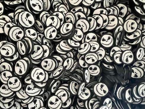 10mm Jack Skellington Faux Halloween Sprinkles Fimo Slice Fake Sprinkle Polymer Clay Sprinkles Perfect for DIY Slime Fake Food Deco Topping (10mm ...