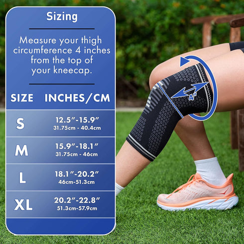 TKWC Knee Brace Compression Sleeve for Men Women, Knee Support for running, weightlifting, BasketBall, Knee Pads for Meniscus Tear, ACL, Arthritis...