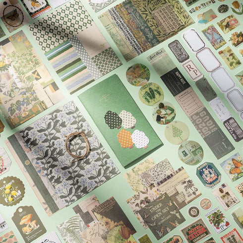 YagCu Aesthetic Scrapbook Kit, Junk Journal Scrapbooking Supplies, Vintage Journaling Set Bullet Journals Material, Large Collection for Teen Girl...