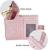 Womens Wallets RFID Small Compact Bifold Leather Card Holder Zip Pocket Keychain...