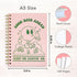 Pink Green Aesthetic Hardcover Notebooks for Work, A5 size 5.8 x 8.3 inch, Cute Notebooks for School 4 Pack, Retro Notebooks College Ruled, Cute S...