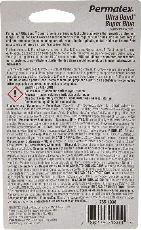Permatex 21309 Ultra Bond Super Glue, 5 g...