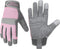 HANDLANDY Womens Work Gloves with Grip, Safety Moving Driving Gloves Touch Screen, Utility Yard Workers Gloves Pink (Grey- pink, Small (Pack of 1)...