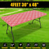 smiry Rectangle Picnic Table Cloth, Waterproof Elastic Fitted Outdoor Tablecloths for 4 Foot Tables, Wipeable Flannel Backed Vinyl Table Cover for...