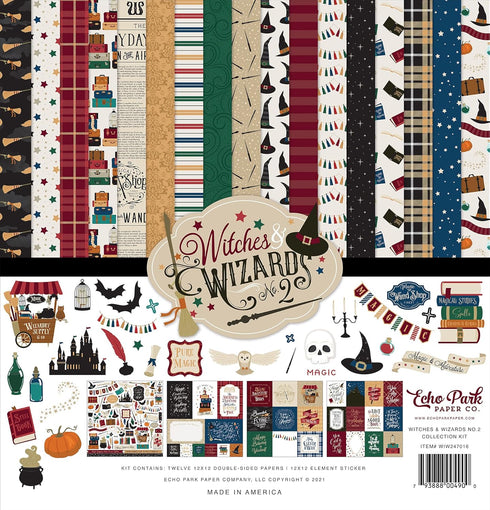 Echo Park Paper Company Witches & Wizards No.2 Collection Kit Paper, Multi, 12-x-12-Inch...