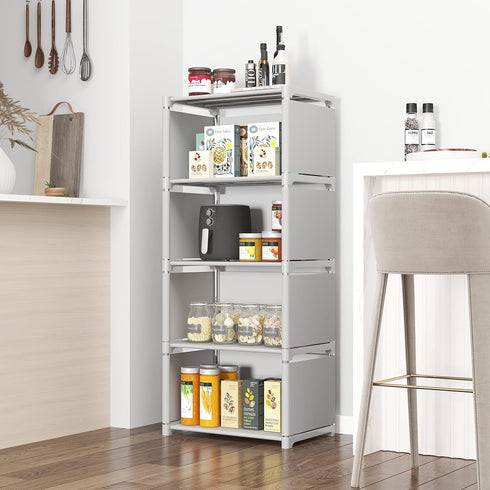 Cube Storage Shelf, Small DIY Bookshelf for Bedroom, Living Room, 5 Layer Closet Organizers for Small Spaces...