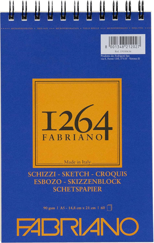 1264 Fabriano Sketch A5 60 Sheet Pad...