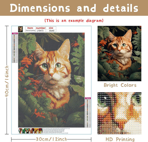 Ginfonr 5D DIY Mosaic Diamond Painting Kits White Tiger Full Drill, Paint with Diamonds Art Animals Cross Stitch Embroidery Rhinestone Craft for H...
