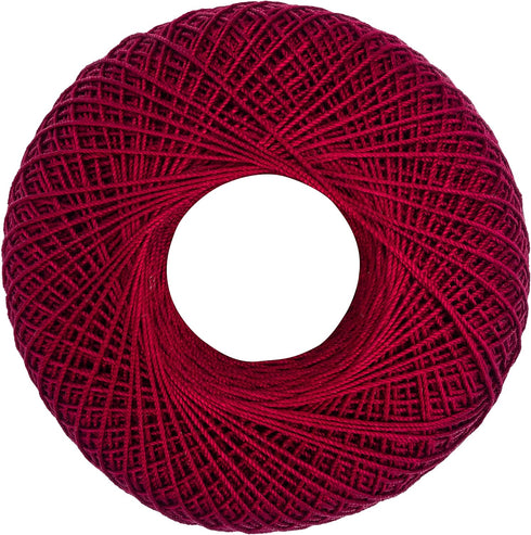 Coats Crochet Aunt Lydia's Crochet, Cotton Classic Size 10, Burgundy (154-492)...