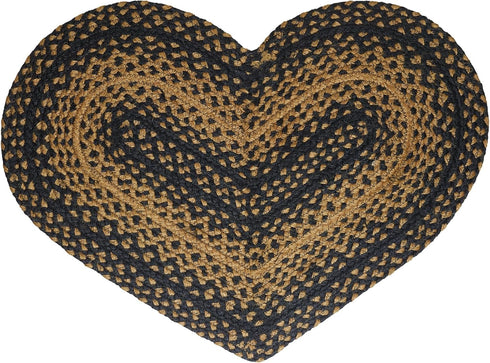 CWI Gifts Braided Ebony Heart Rug, 20 x 30...