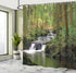 Ambesonne Nature Shower Curtain, Stream Flowing in Forest Mossy Rocks Tree Foliage Splash Summertime Hiking, Cloth Fabric Bathroom Decor Set with ...