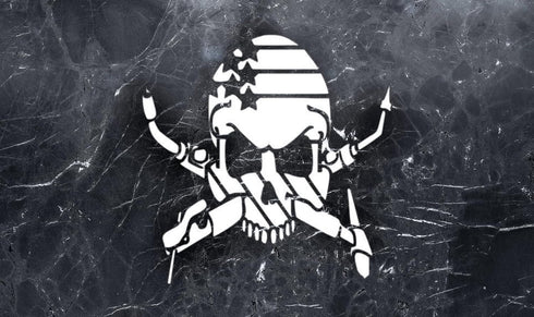 Custom Skull Welder Stencil with Stars & Stripes 5.5" x 5.5" - Patriotic Design for Industrial Crafts...