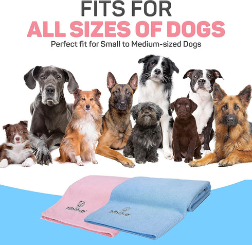Dog Towel Super Absorbent Quick Drying Super Soft Microfiber Pet Towel for Dogs, Cats and Other Pets (40 x 24 Inches, Pink and Blue)...