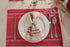 DII French Stripe Tabletop Collection Farmhouse Style Dining Table Linen Napkin Set, 20x20, Taupe/Red, 6 Piece...
