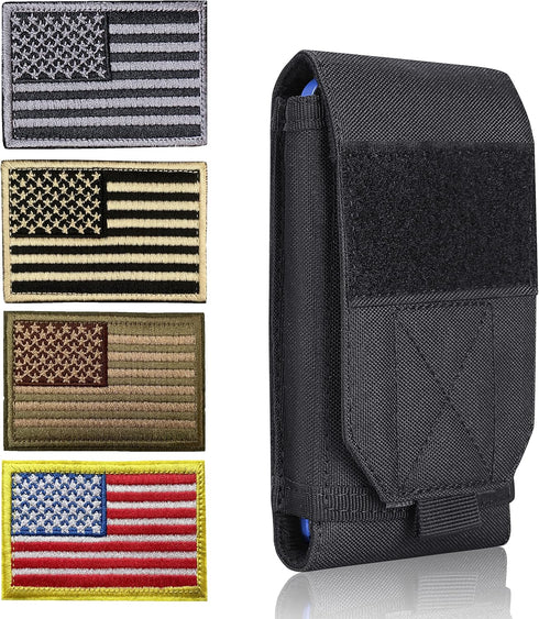 Black Tactical Molle CellPhone Pouch Case,Heavy Duty Waterproof Phone Holster Bag for iPhone 11 12 13 Pro Max Samsung S22 S21 S20 FE Note 20 A13 A...