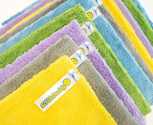 Scrub Daddy 10-Piece Microfiber Towel Set - Gentle Microfiber Cleaning Cloths - Replace Wash Cloths & Cleaning Rags with Lint Free Cloth - Streak-...