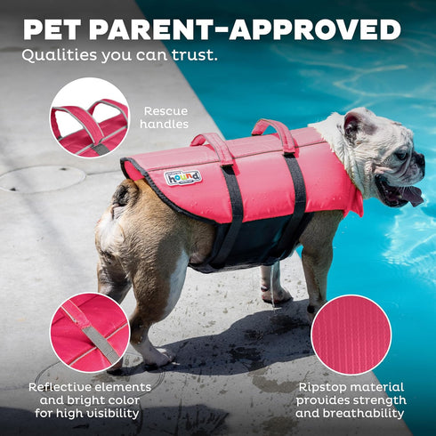Outward Hound Granby Splash Pink Dog Life Jacket, Medium...
