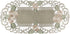 Embroidered Gold Daisy Fleur Latte Table Runner, Dresser Scarf, Coffee Table Runner, Doily (12.5Wx26L)...