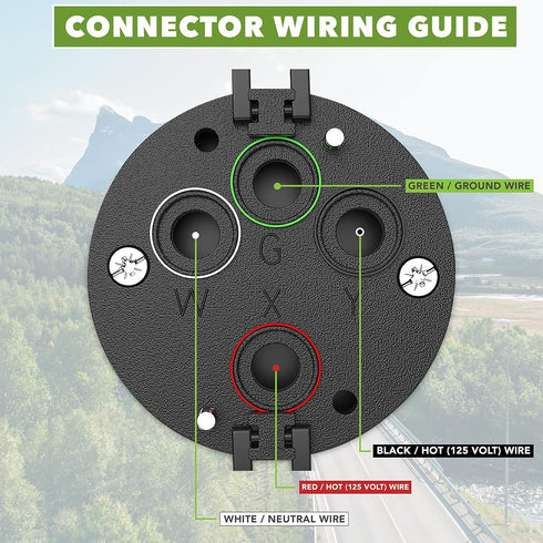 50 AMP RV Power Cord Locking Shore Connector Replacement End Marine Twist Lock (50 Amp Connector)...