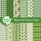 Whaline 12 Designs St. Patrick's Day Pattern Paper 24 Sheet Green Lucky Clover Stripe Plaid Dot Scrapbook Paper Double-Sided Decorative Craft Pape...