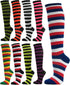 1/2" Stripe Fashion/Costume Knee High Socks, 1 PAIR...
