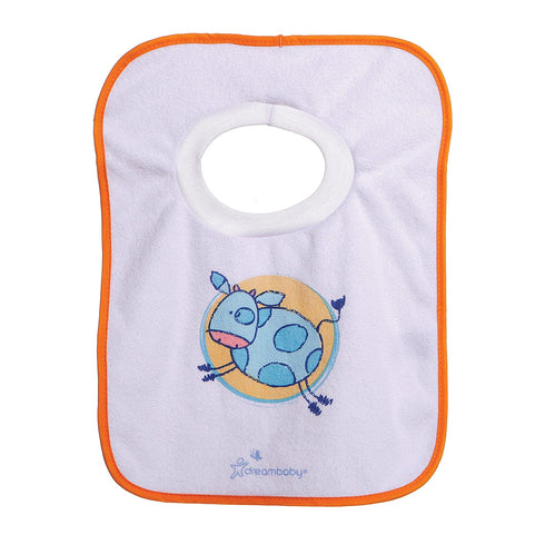 Dreambaby Terry Cloth Cotton Pullover Baby Bibs for Teething Feeding and Drooling - Super Absorbent & Extra Soft - Machine Washable - Farm Animals...