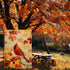 Fall Cardinal Garden Flag, Thanksgiving Red Bird Maple Leaf Garden Flag, Autumn Yard Home Decor Welcome Flag, 12x18 Inch Double Sided Burlap, Outd...