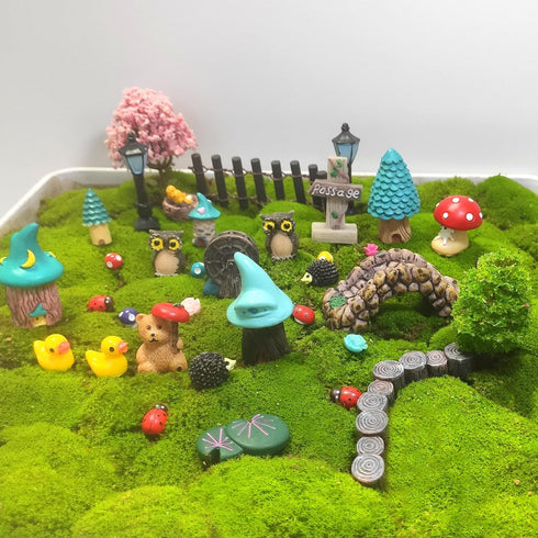 BEZALEL Miniature Fairy Garden Supplies Kit – Mini Fairy Garden Miniatures Decor for Garden Micro Landscape Yard Bonsai, Terrariums, Plant Pots – ...