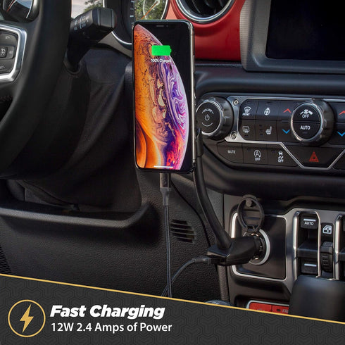 Scosche MAG12V-XCES0 MagicMount Universal Magnetic Car Phone Holder, Cigarette Lighter Mount with USB Charger, Easy Magnet Mounting for iPhone, iP...